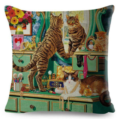  Paint Cat Pillow Case sold by Fleurlovin, Free Shipping Worldwide