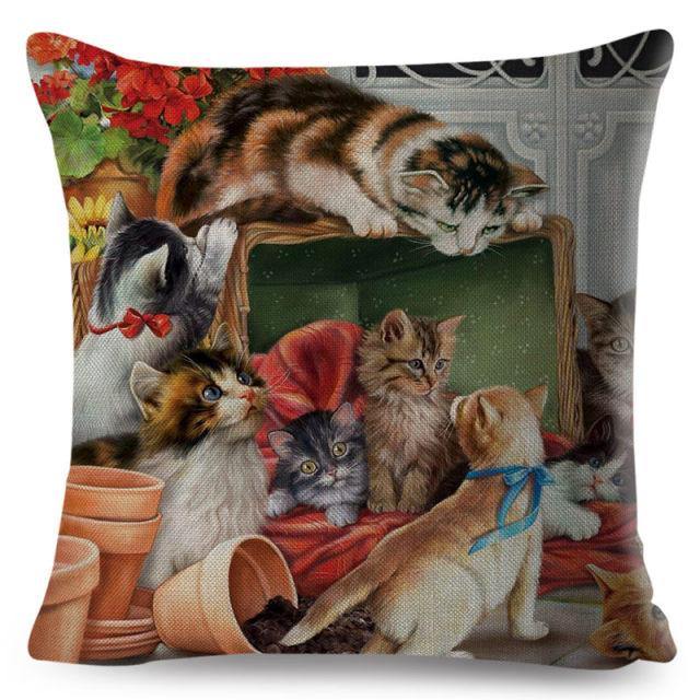  Paint Cat Pillow Case sold by Fleurlovin, Free Shipping Worldwide