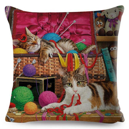  Paint Cat Pillow Case sold by Fleurlovin, Free Shipping Worldwide