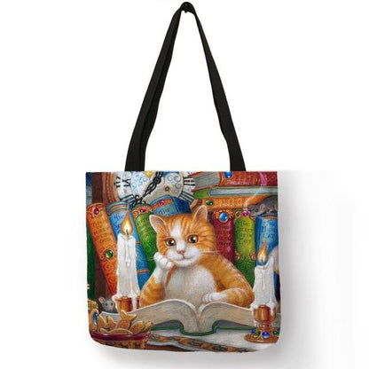  Paint Cat Tote Bag sold by Fleurlovin, Free Shipping Worldwide