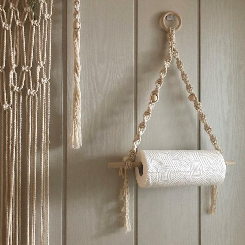 Macrame Paper Towel Holder - Premium Paper Towel Holders & Dispensers from Fleurlovin Green Haven - Just $25! Shop now at Fleurlovin