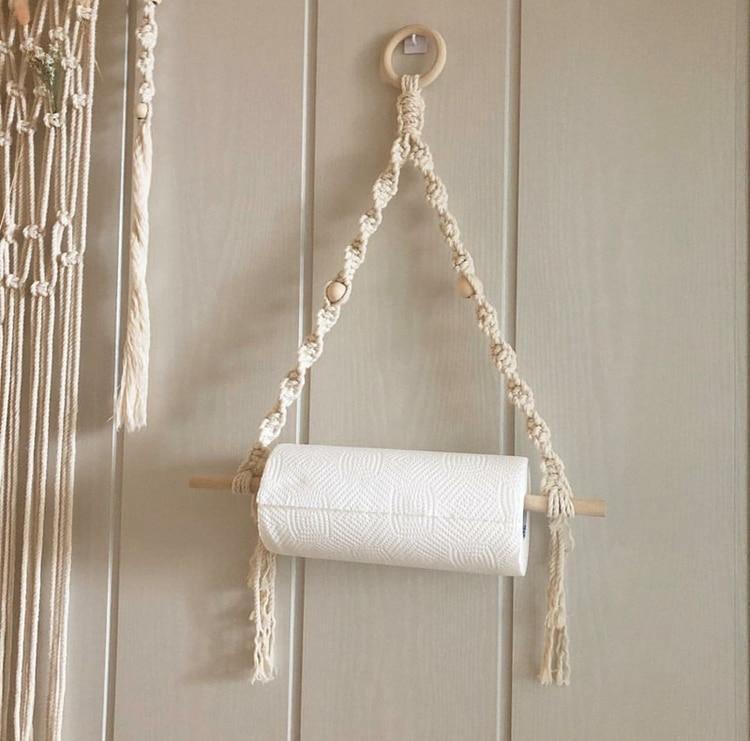 Macrame Paper Towel Holder - Premium Paper Towel Holders & Dispensers from Fleurlovin Green Haven - Just $25! Shop now at Fleurlovin