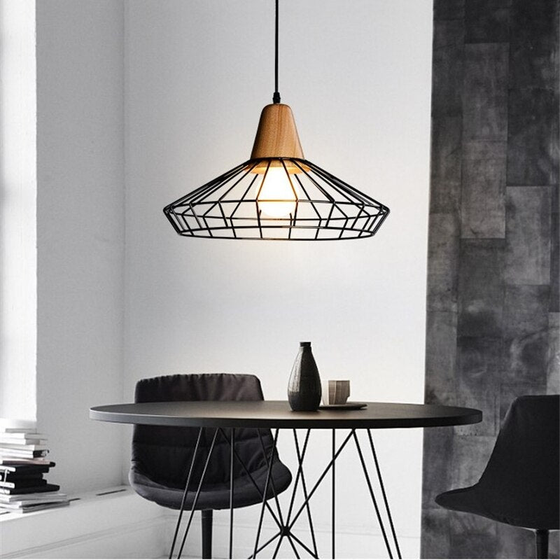 Pendant Lights Vintage Iron Cage Pendant Light Bar Cafe Study Dining Room sold by Fleurlovin, Free Shipping Worldwide