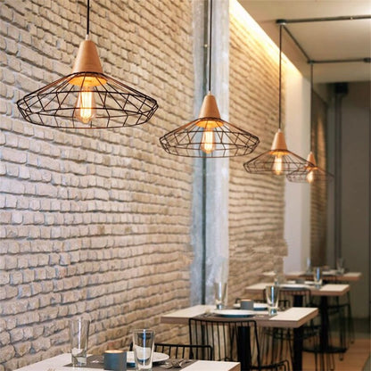 Pendant Lights Vintage Iron Cage Pendant Light Bar Cafe Study Dining Room sold by Fleurlovin, Free Shipping Worldwide