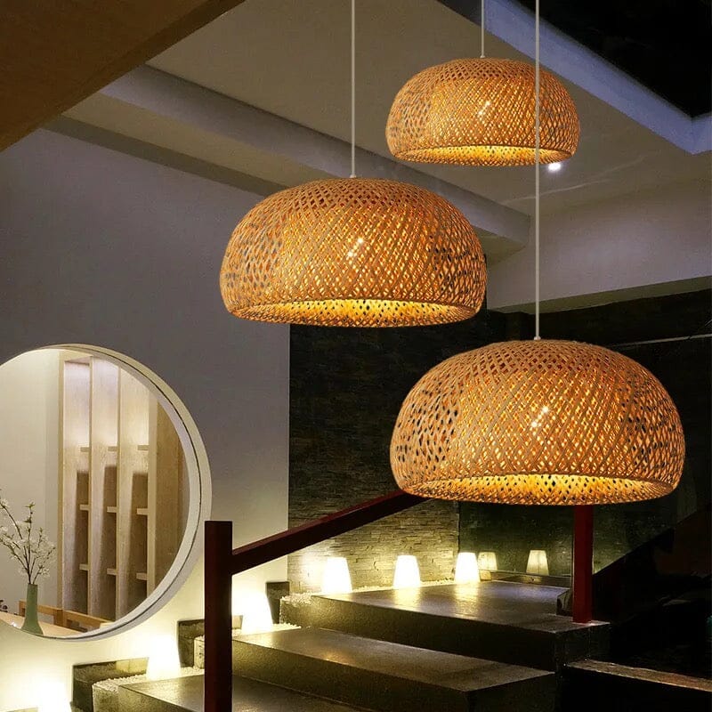 Pendant lights Bamboo basket lampshade sold by Fleurlovin, Free Shipping Worldwide