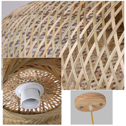 Pendant lights Bamboo basket lampshade sold by Fleurlovin, Free Shipping Worldwide