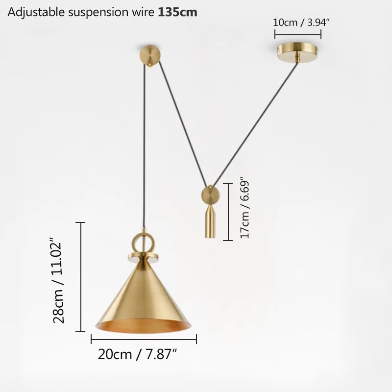 Pendant lights Gold Ceiling Hanging Lamp sold by Fleurlovin, Free Shipping Worldwide