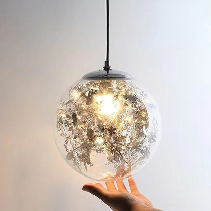 Pendant lights Golden Flower Clear Glass Pendant Lamp sold by Fleurlovin, Free Shipping Worldwide