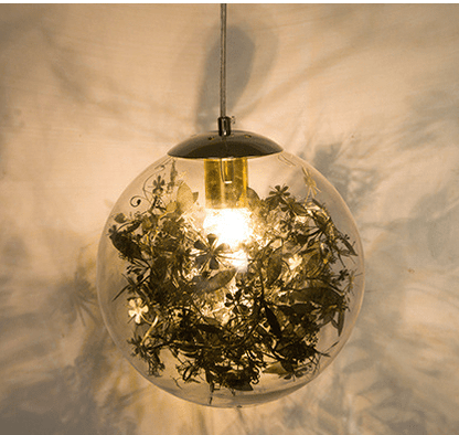 Pendant lights Golden Flower Clear Glass Pendant Lamp sold by Fleurlovin, Free Shipping Worldwide