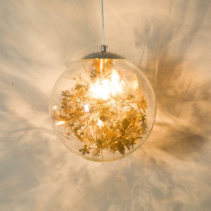 Pendant lights Golden Flower Clear Glass Pendant Lamp sold by Fleurlovin, Free Shipping Worldwide