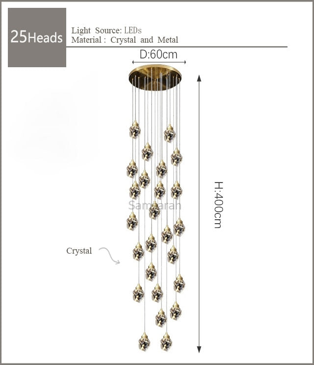 Pendant lights Modern Nordic Crystal Chandelier sold by Fleurlovin, Free Shipping Worldwide