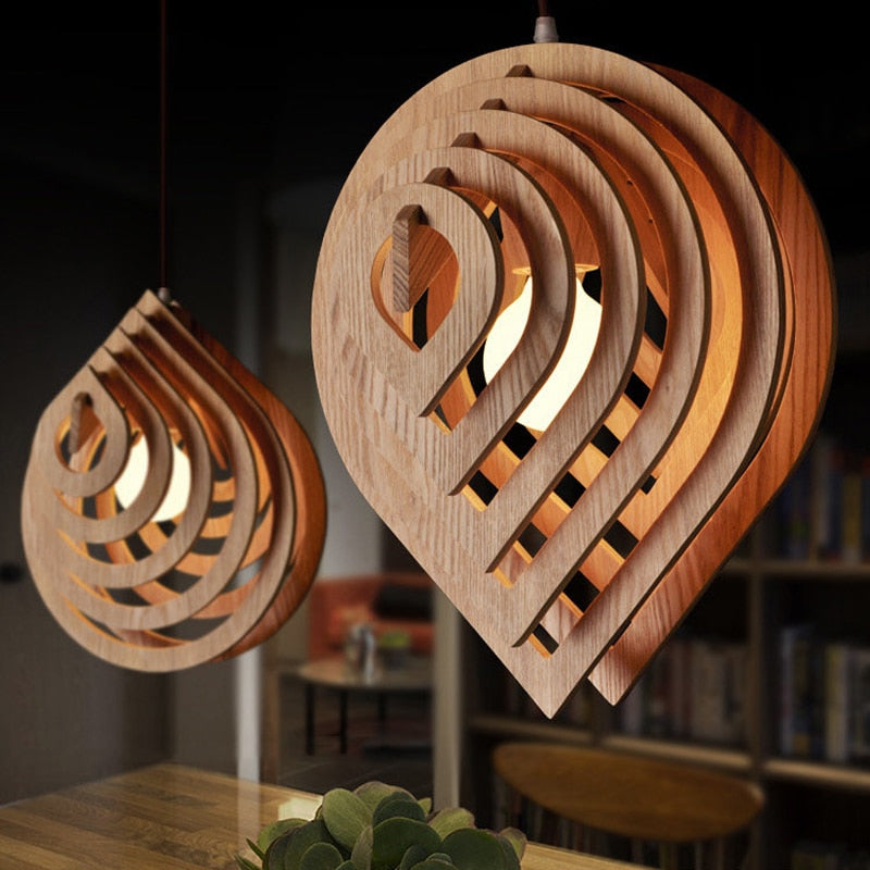 Pendant lights Wood Water Drop Pendant sold by Fleurlovin, Free Shipping Worldwide