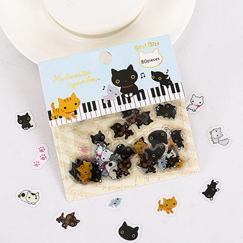  Piano Cat Sticker sold by Fleurlovin, Free Shipping Worldwide