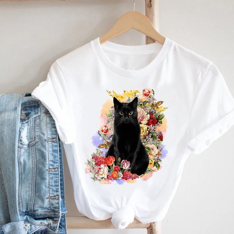  Plant & Flower Cat T-shirt sold by Fleurlovin, Free Shipping Worldwide