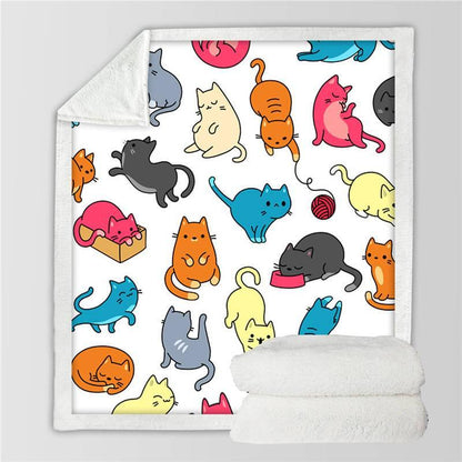  Playful Cat Blanket sold by Fleurlovin, Free Shipping Worldwide