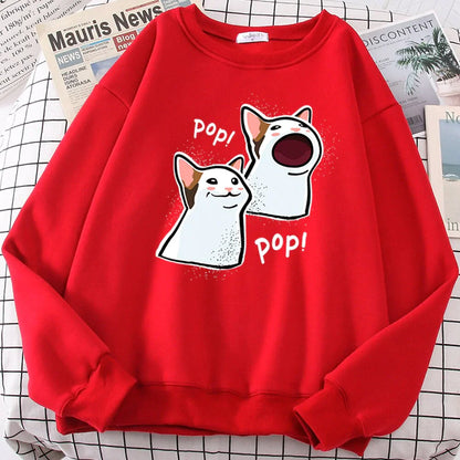  Pop Cat Sweatshirt sold by Fleurlovin, Free Shipping Worldwide