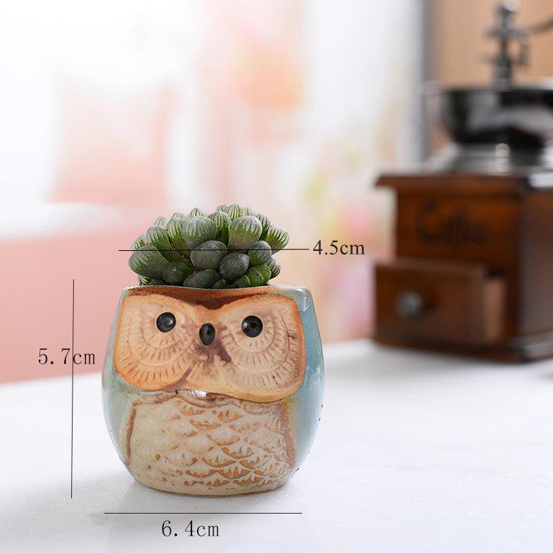 Pots & Planters 6-Piece Mini Owl Ceramic Succulent Planter Pots sold by Fleurlovin, Free Shipping Worldwide