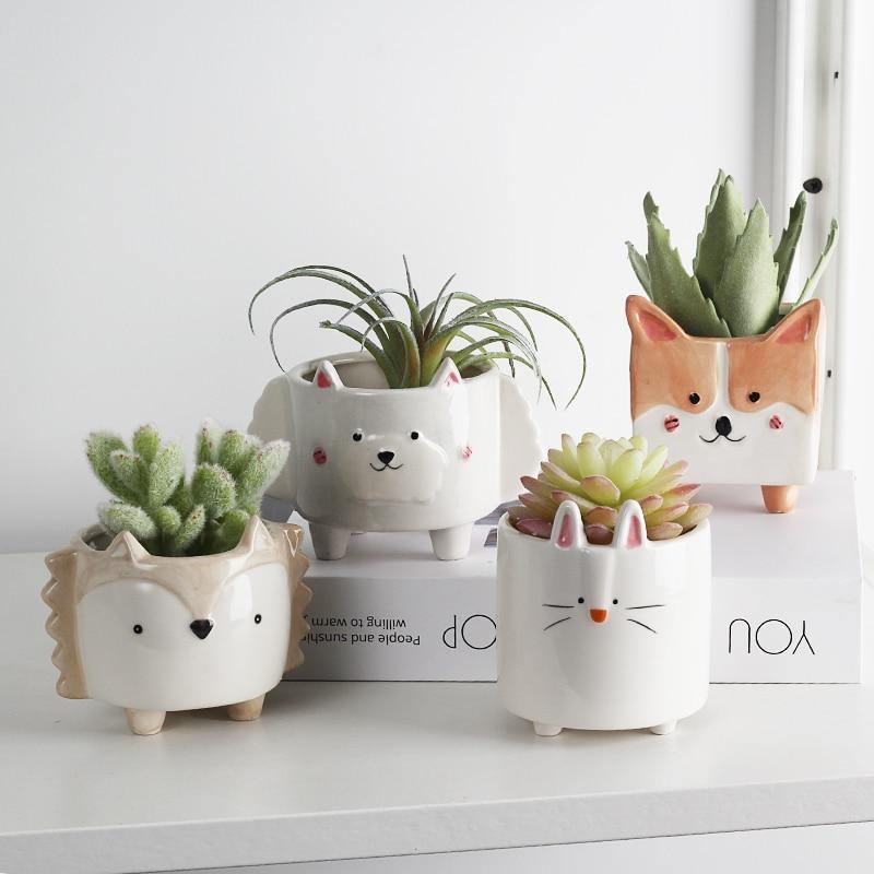 Pots & Planters Boxy Animal Ceramic Succulent Planters sold by Fleurlovin, Free Shipping Worldwide
