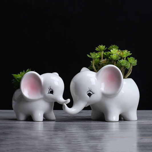Pots & Planters Ceramic Elephant Succulent Planter Pot sold by Fleurlovin, Free Shipping Worldwide