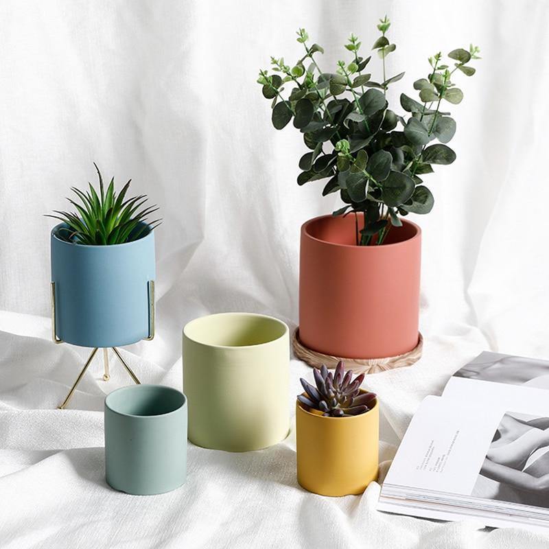 Pots & Planters Colorful Classic Round Ceramic Pot Planter sold by Fleurlovin, Free Shipping Worldwide