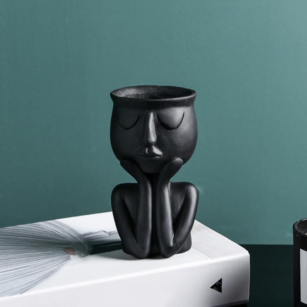 Pots & Planters Cupping Face Resting Ceramic Planter sold by Fleurlovin, Free Shipping Worldwide