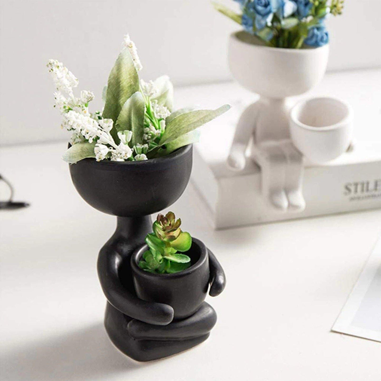 Pots & Planters Little Human Ceramic Succulent Planter sold by Fleurlovin, Free Shipping Worldwide