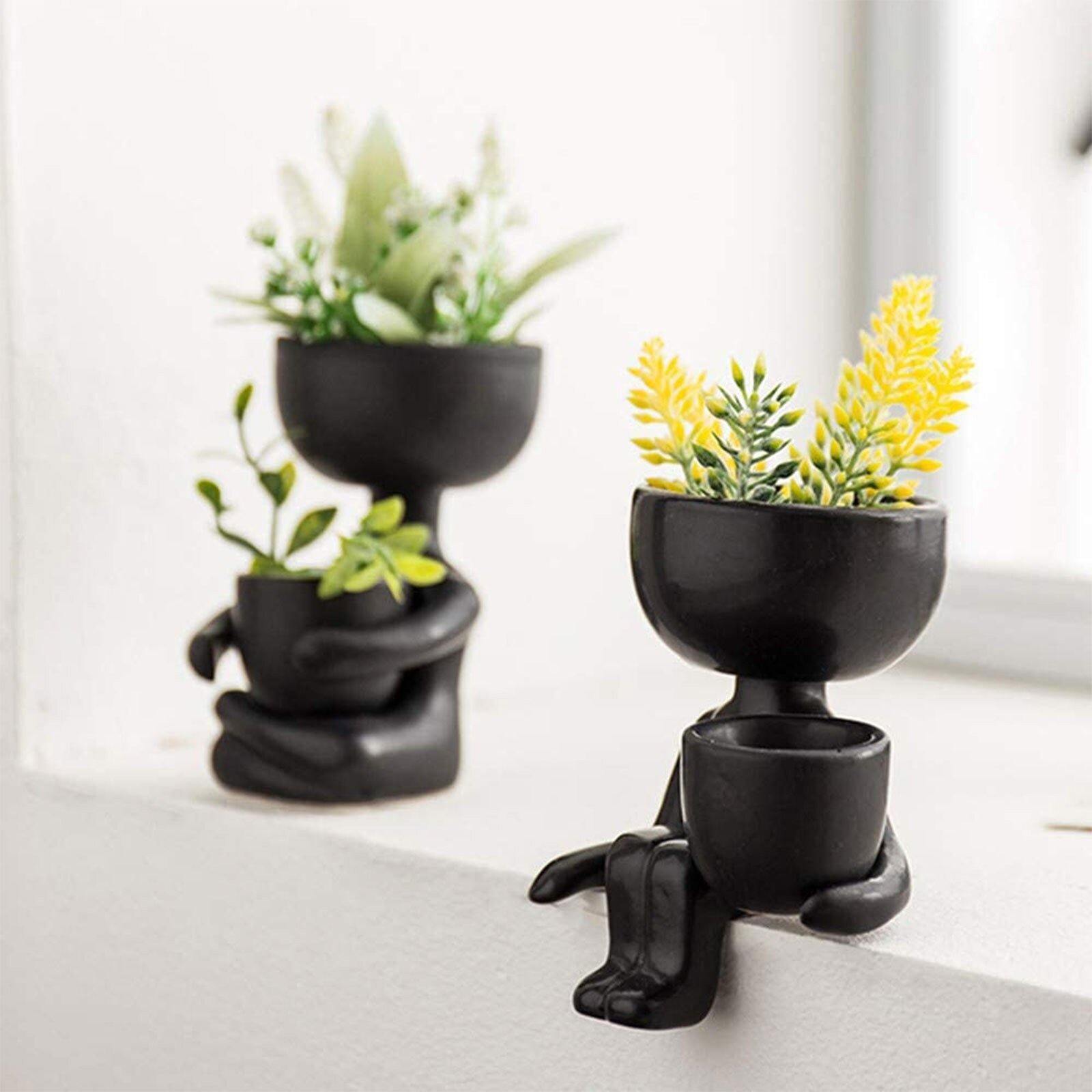 Pots & Planters Little Human Ceramic Succulent Planter sold by Fleurlovin, Free Shipping Worldwide