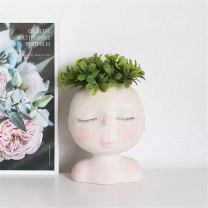 Pots & Planters Peaceful Dream Sleeping Face Planter Vase sold by Fleurlovin, Free Shipping Worldwide