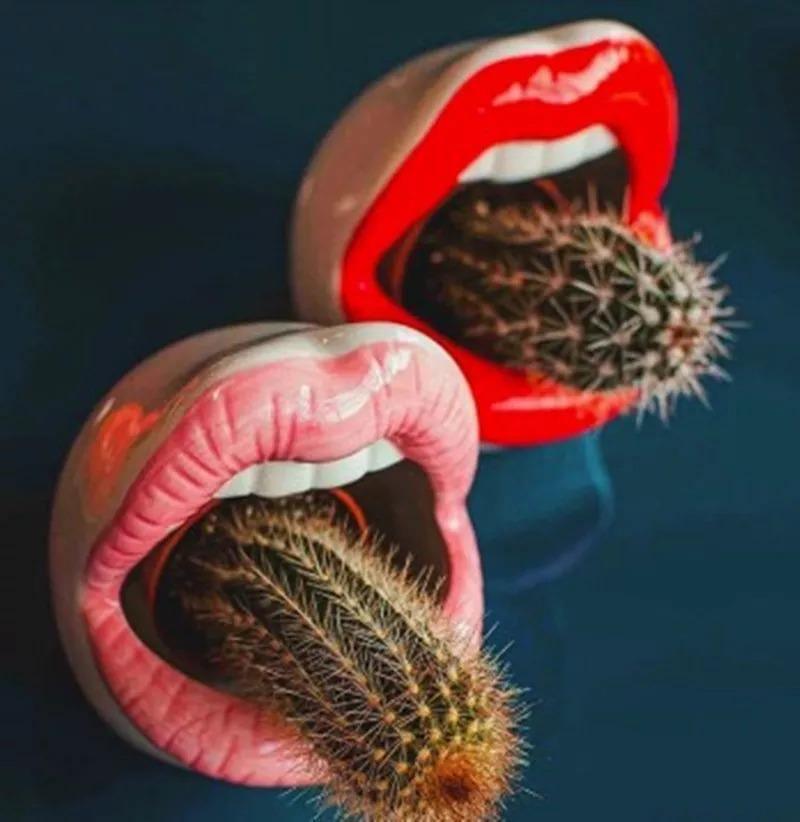 Pots & Planters Pucker Up Lips Ceramic Planter sold by Fleurlovin, Free Shipping Worldwide