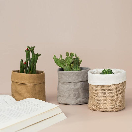 Pots & Planters Rustic Cloth Planter Basket sold by Fleurlovin, Free Shipping Worldwide