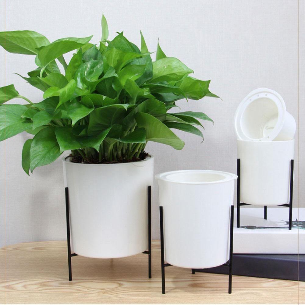 Pots & Planters Self-Watering Planter with Iron Plant Stand sold by Fleurlovin, Free Shipping Worldwide