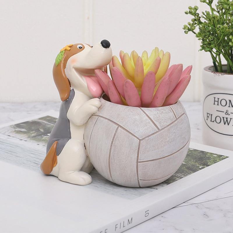 Pots & Planters Sporty Dog Succulent Planter sold by Fleurlovin, Free Shipping Worldwide
