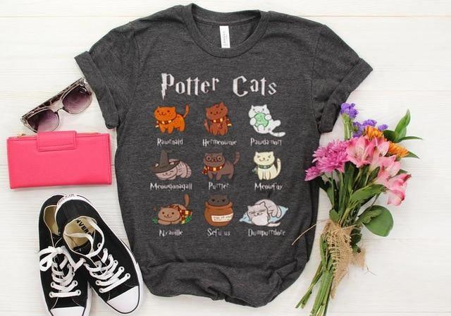  Potter Cat T-Shirt sold by Fleurlovin, Free Shipping Worldwide