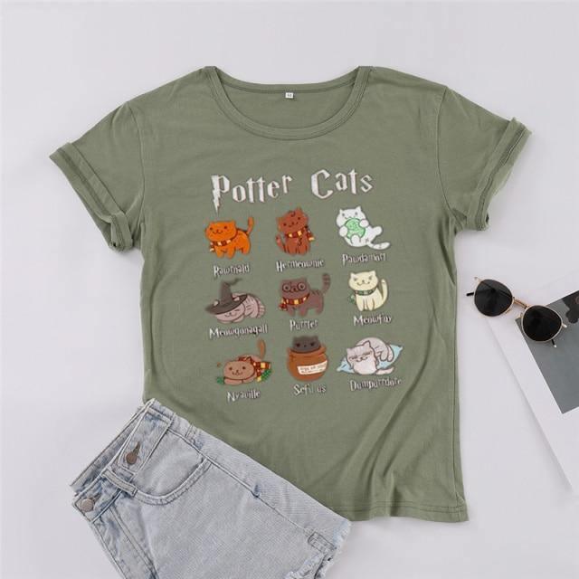  Potter Cat T-Shirt sold by Fleurlovin, Free Shipping Worldwide