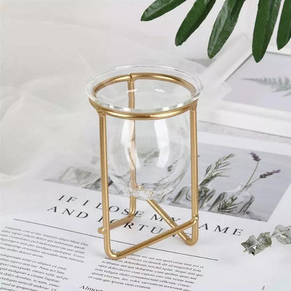 Propagation Glass Propagation Vase with Geometric Iron Stand sold by Fleurlovin, Free Shipping Worldwide