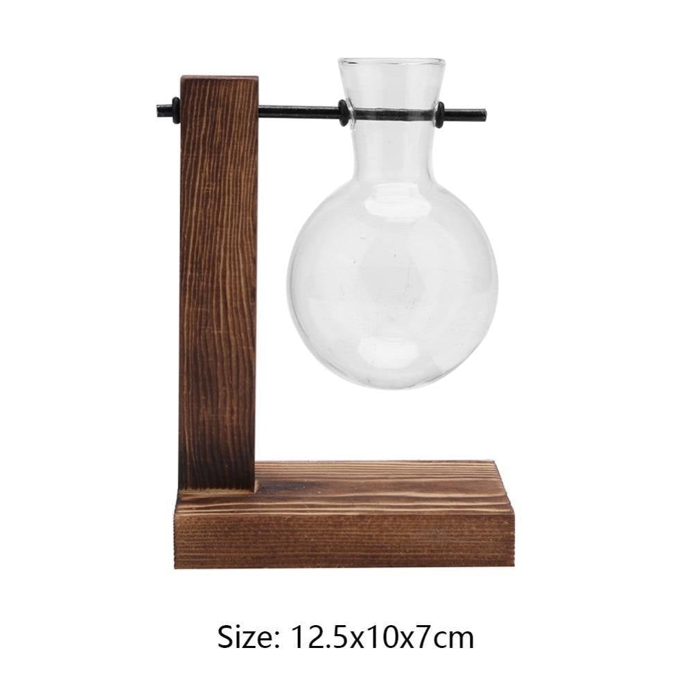 Propagation Glass Propagation Vase with Vertical Wooden Stand sold by Fleurlovin, Free Shipping Worldwide