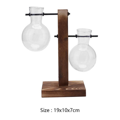 Propagation Glass Propagation Vase with Vertical Wooden Stand sold by Fleurlovin, Free Shipping Worldwide