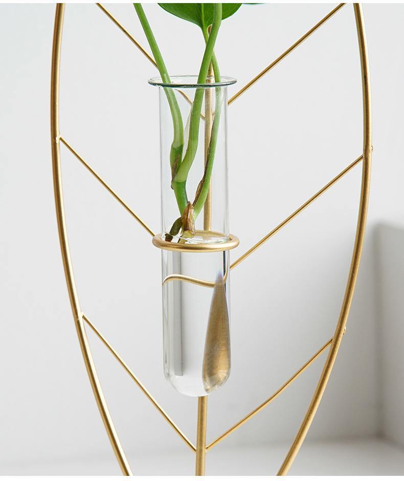 Propagation Gold Flora Metal and Glass Test Tube Propagation Vase sold by Fleurlovin, Free Shipping Worldwide