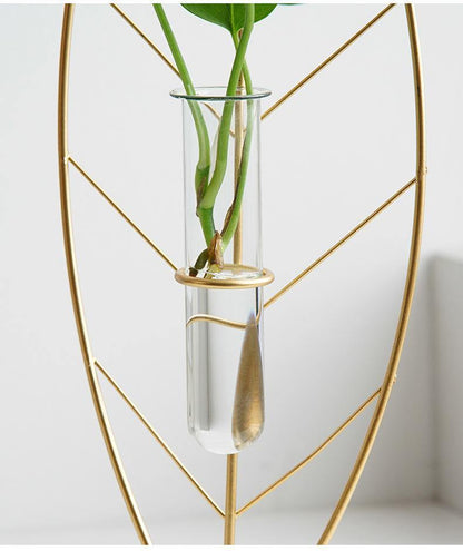 Propagation Gold Flora Metal and Glass Test Tube Propagation Vase sold by Fleurlovin, Free Shipping Worldwide