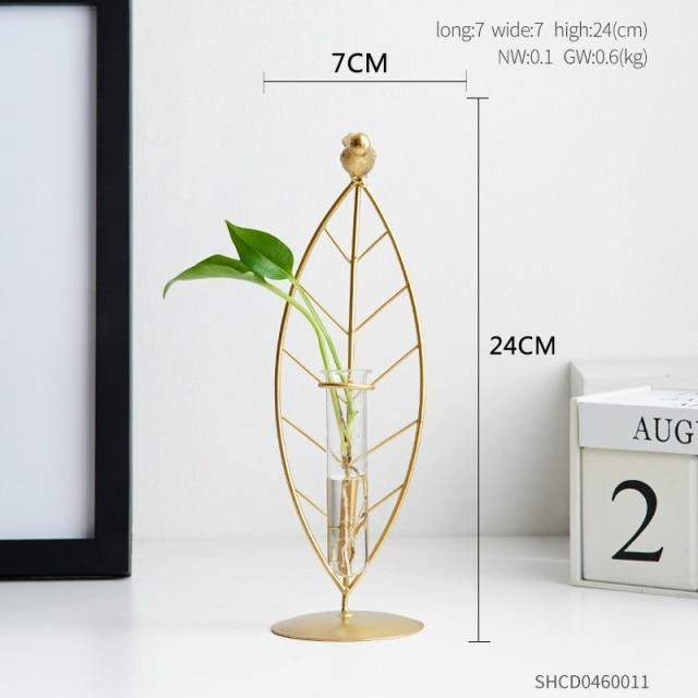 Propagation Gold Flora Metal and Glass Test Tube Propagation Vase sold by Fleurlovin, Free Shipping Worldwide