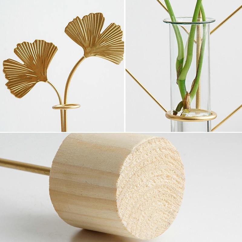 Propagation Gold Flora Metal and Glass Test Tube Propagation Vase sold by Fleurlovin, Free Shipping Worldwide