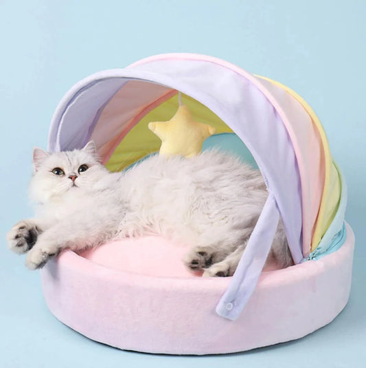  Rainbow Cat Bed sold by Fleurlovin, Free Shipping Worldwide