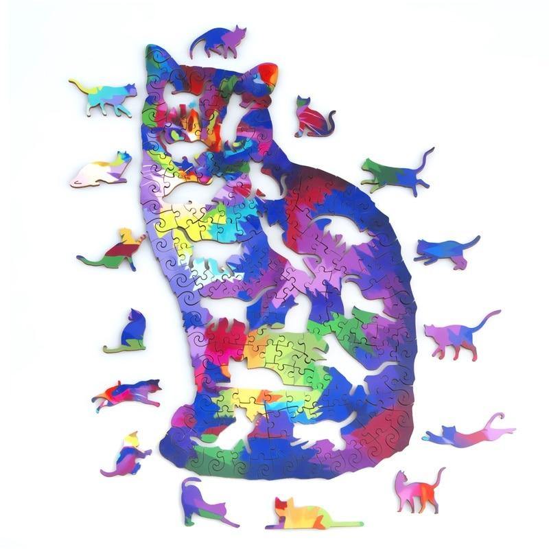  Rainbow Cat Puzzle sold by Fleurlovin, Free Shipping Worldwide