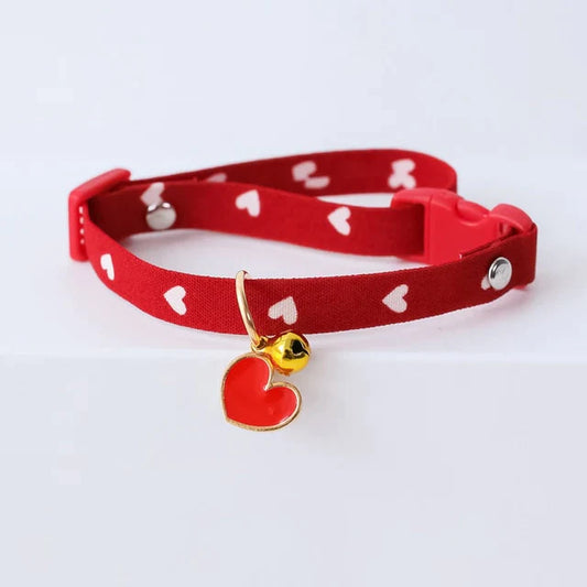  Red Love Pendant & Bell Cat Collar sold by Fleurlovin, Free Shipping Worldwide