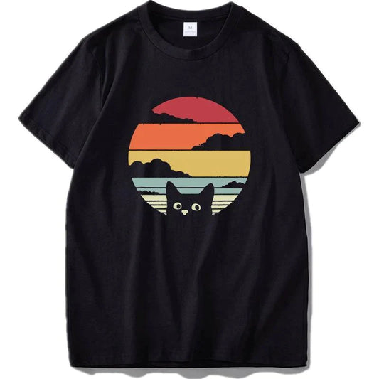  Retro Cat T-Shirt sold by Fleurlovin, Free Shipping Worldwide