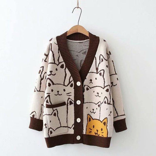  Retro Fashion Cat Sweater sold by Fleurlovin, Free Shipping Worldwide