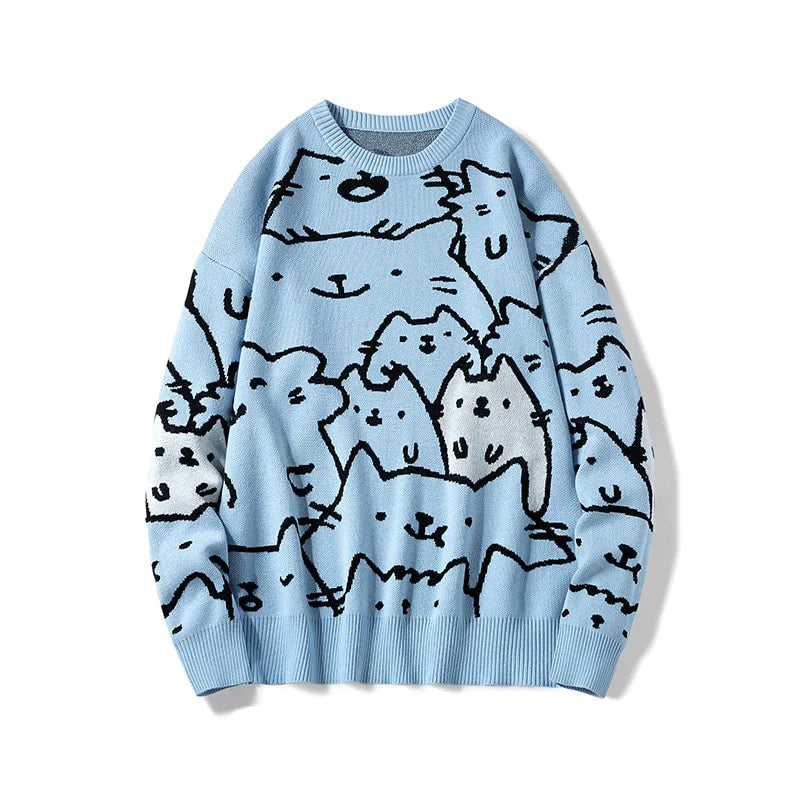  Retro Kitty Cat Sweater sold by Fleurlovin, Free Shipping Worldwide