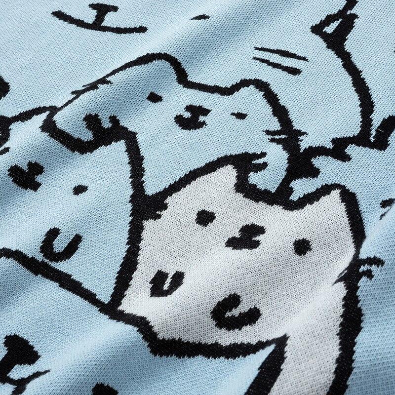  Retro Kitty Cat Sweater sold by Fleurlovin, Free Shipping Worldwide