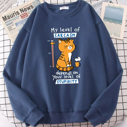  Sarcasm Cat Sweatshirt sold by Fleurlovin, Free Shipping Worldwide