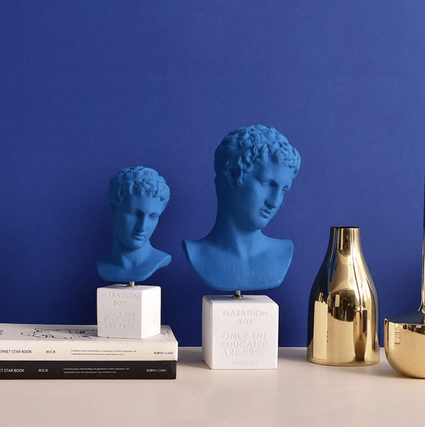 Sculptures & Statues Blue David's Head Bust Statue sold by Fleurlovin, Free Shipping Worldwide